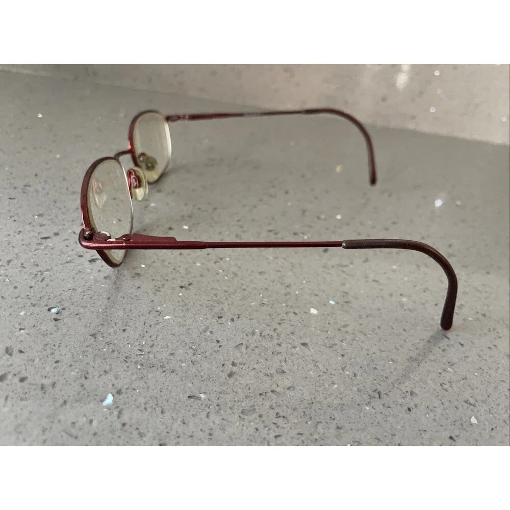 EASYCLIP Eyeglasses Frames ONLY w Sunglasses attachment 49-19-140 red full rim